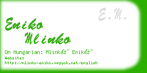 eniko mlinko business card